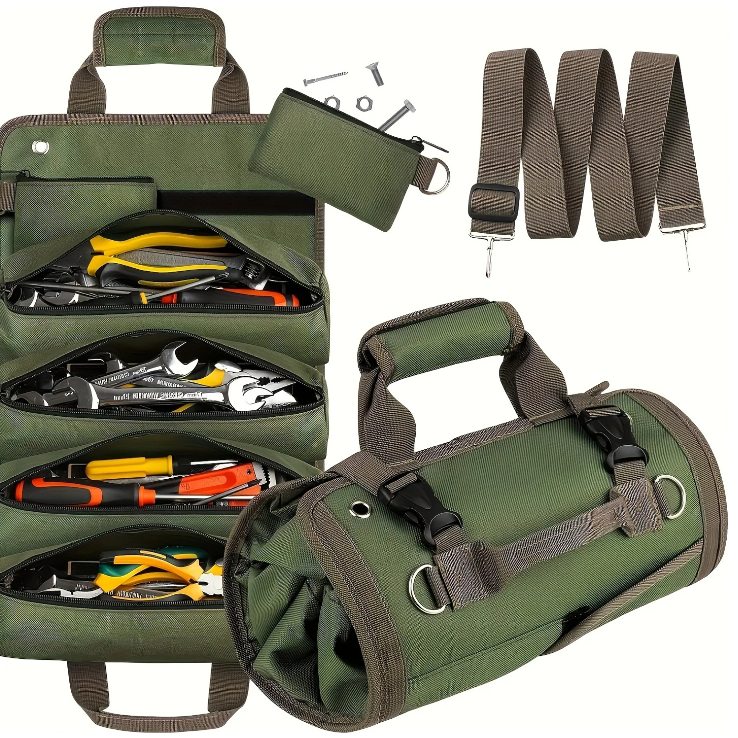 Heavy-Duty Roll-Up Tool Bag Heavy-Duty Roll-Up Tool Bag